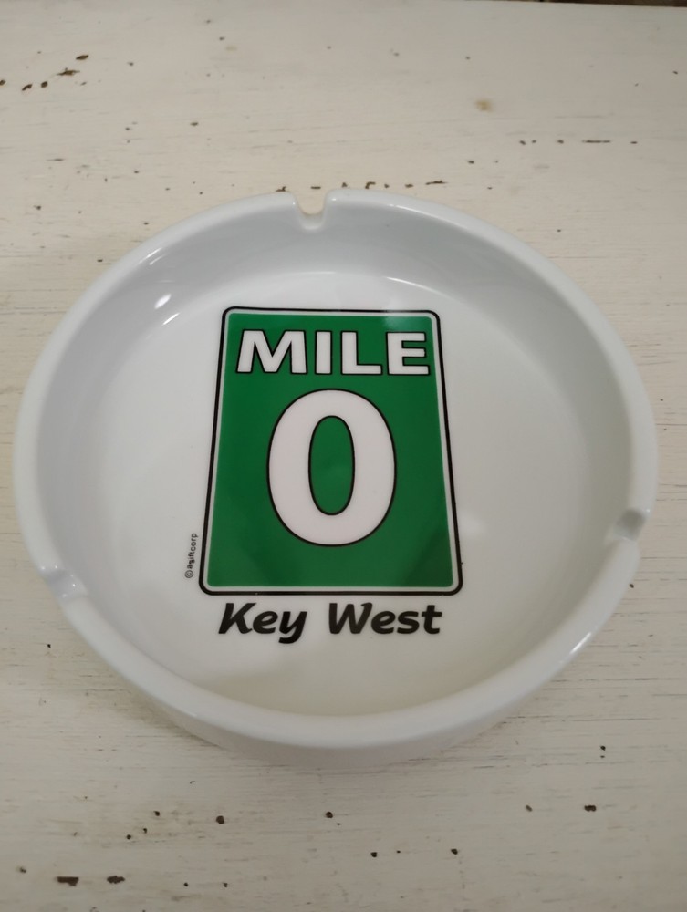 Key West MILE 0 ashtray 5" never used