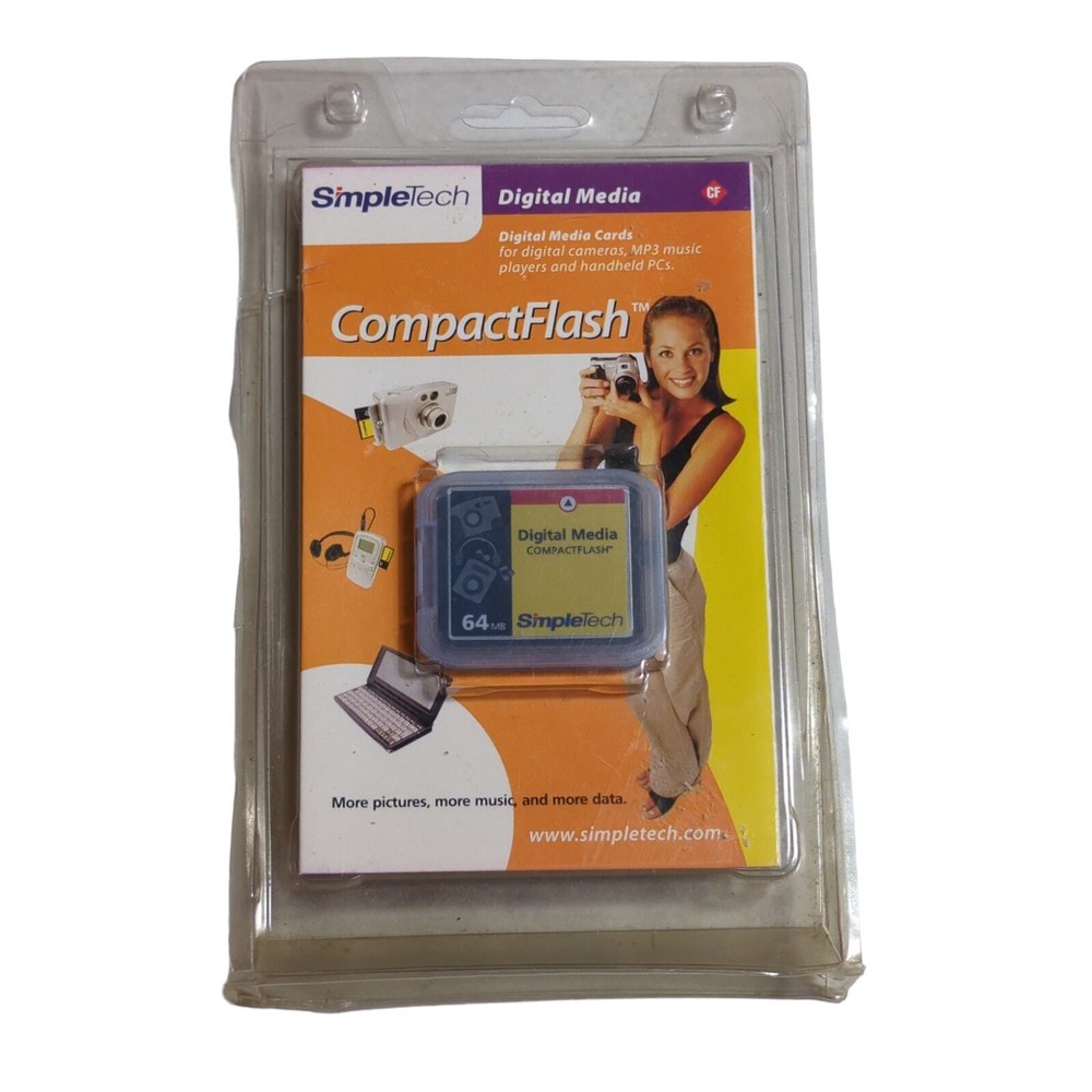 SimpleTech STI-CF/64 Digital Media CompactFlash Card 64MB Compact Flash NEW