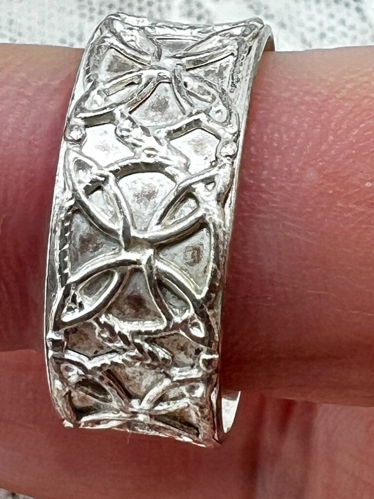 Sterling Silver Handcrafted Artisan Ring Size 8.5"