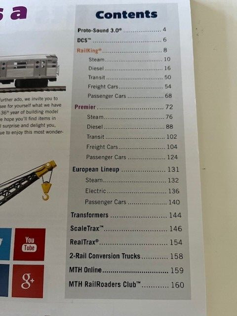 MTH ELECTRIC TRAINS - 2016 - VOLUME 1 & VOLUME 2 - 2 Train Catalogs!