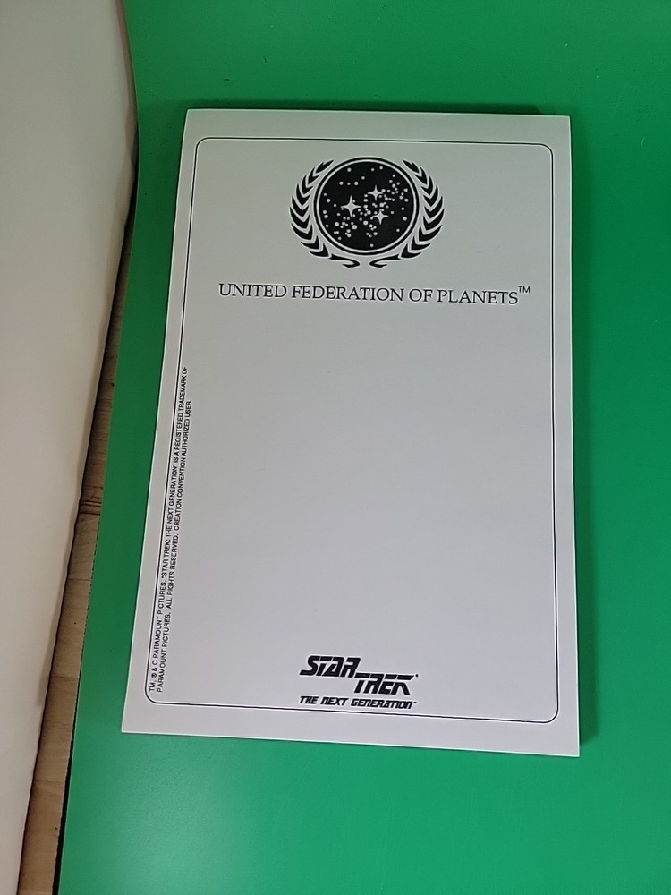 6 Star Trek Notepad Next Generation * Captain's Log, Starfleet Command and UFOP