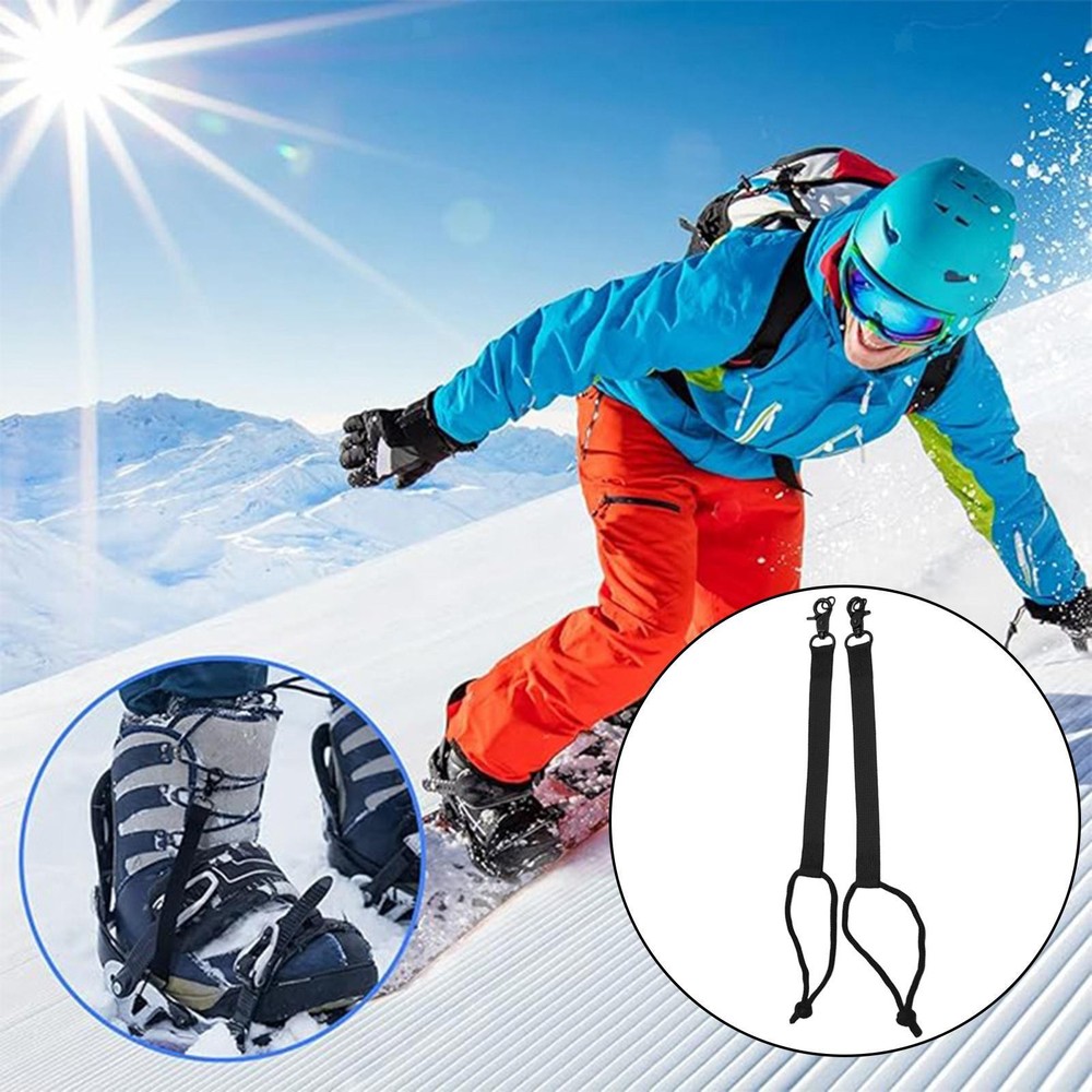 2Pcs Snowboard Binding Straps Snowboards Boot Connector Practical Portable