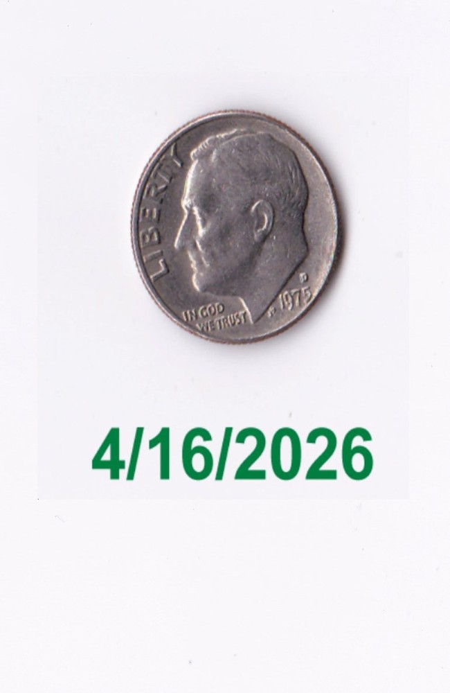 1975D ROOSEVELT DIME SEMI-KEY!Circulated!