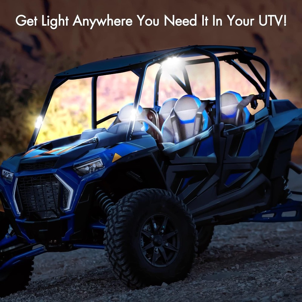 Universal 12V LED Dome Light for UTV Roll Bar, Interior & Map Lighting