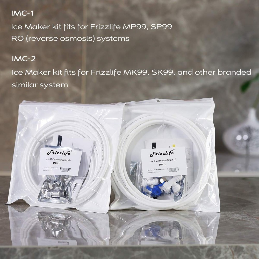 Ice Maker Water Line Installation Kit Fits 3/8 Braided Hose Connection