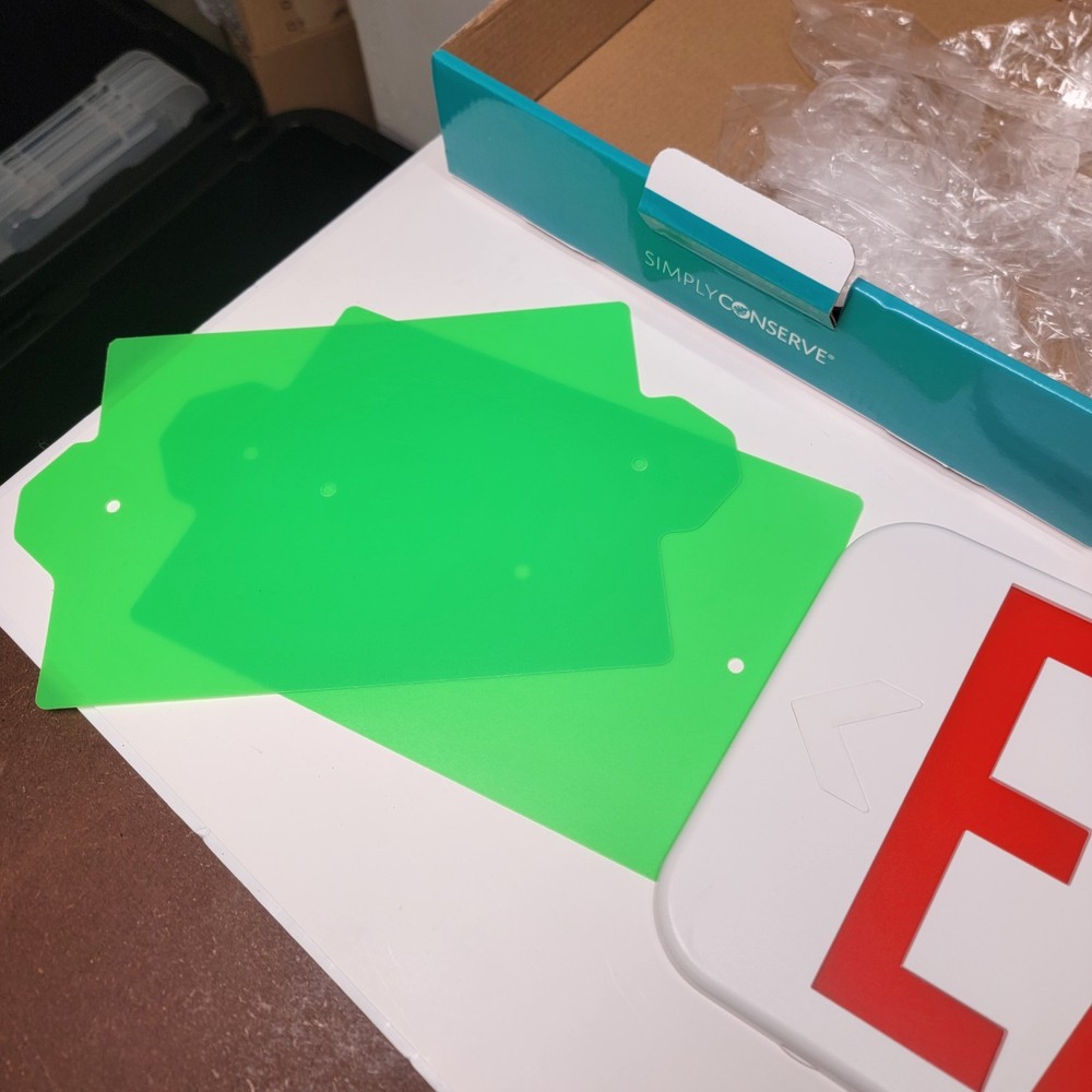 Simply Conserve LED Exit Sign Red & Green Color Options New Never Installed