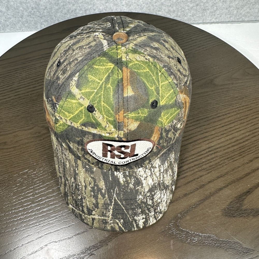 RSL Industrial Contracting Camo Hunting Cap Hat Strap Back Adjustable Camouflage
