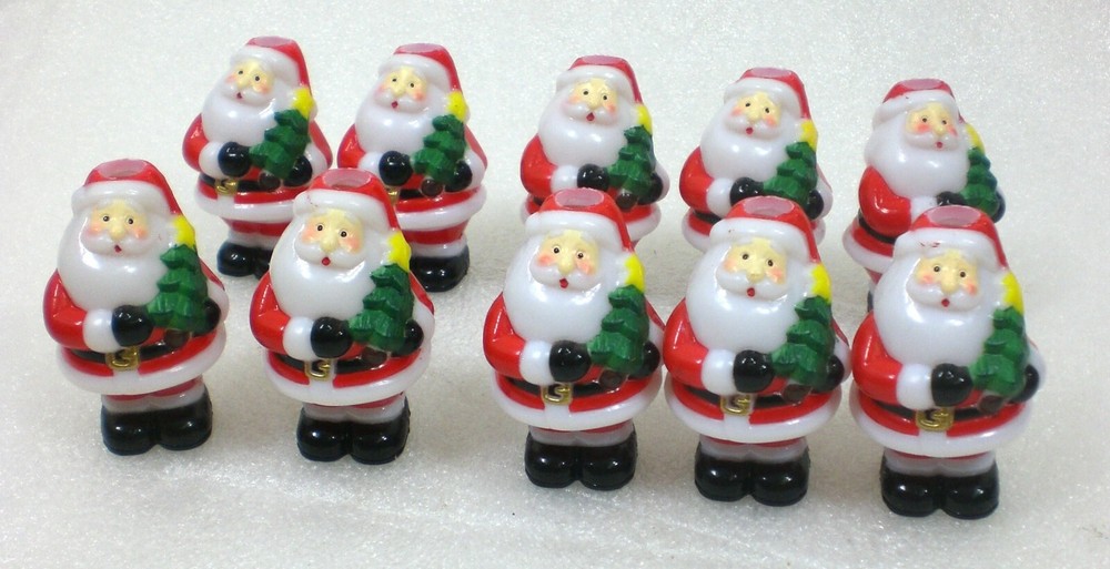 Kurt Adler 10 Santa Light GLOBES ONLY - No Light String