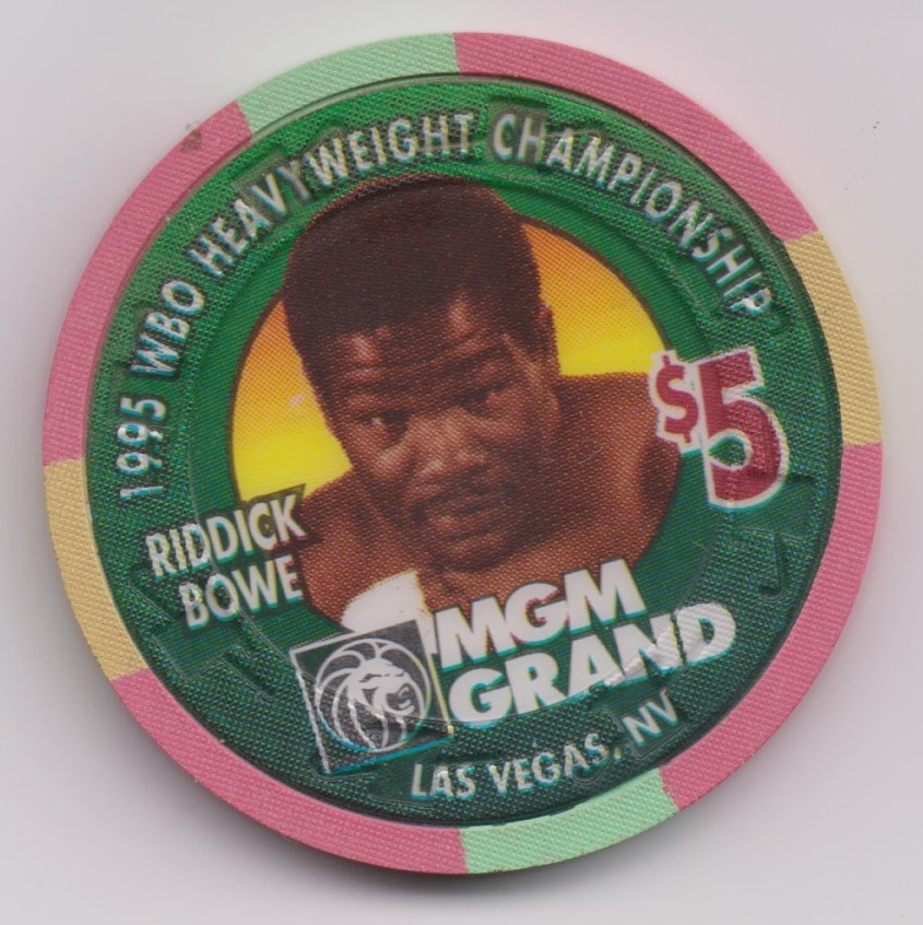 MGM GRAND Bowe – Gonzalez $5 Chip 1995