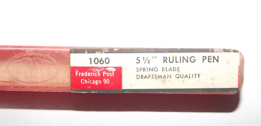 Vintage Post 5 1/" Ruling Pen Spring Blade #1060