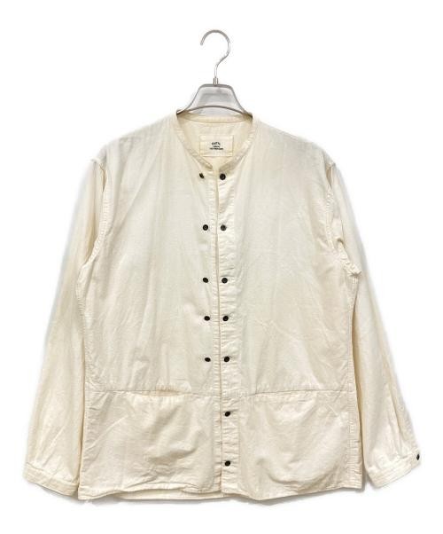 OUTIL                    Band collar shirt ivory
