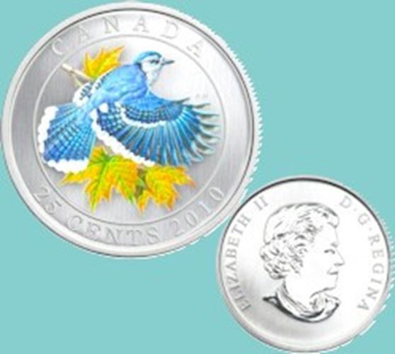 2010 25-cent CANADA BLUE JAY