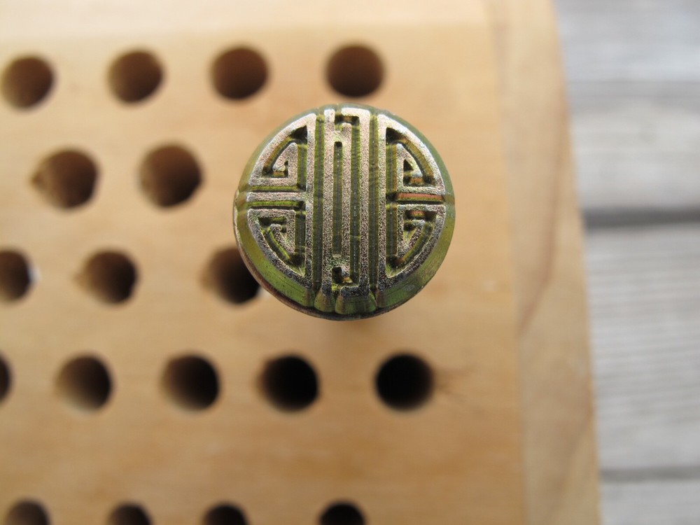 Vintage Basic Tool USA Full Handle Geometric Stamp Leather Tool Number 36