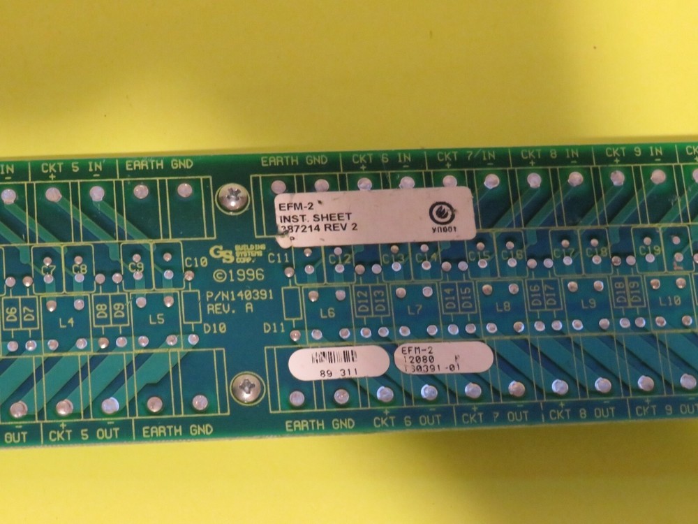 EST EDWARDS EFM-2 DATA FILTER BOARD FIRE ALARM