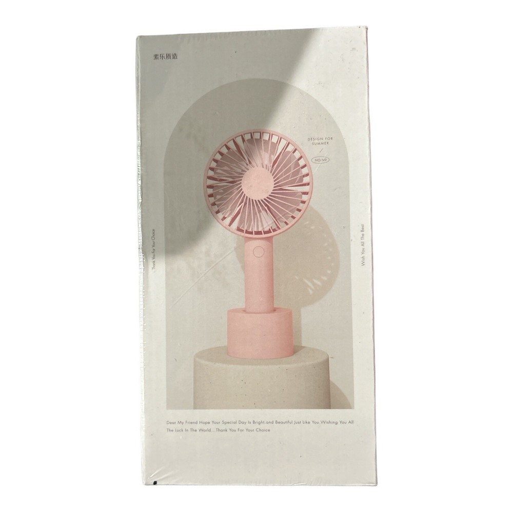Mini USB Handheld Fan | 3-Speed Electric Cooling Fan Pink Portable