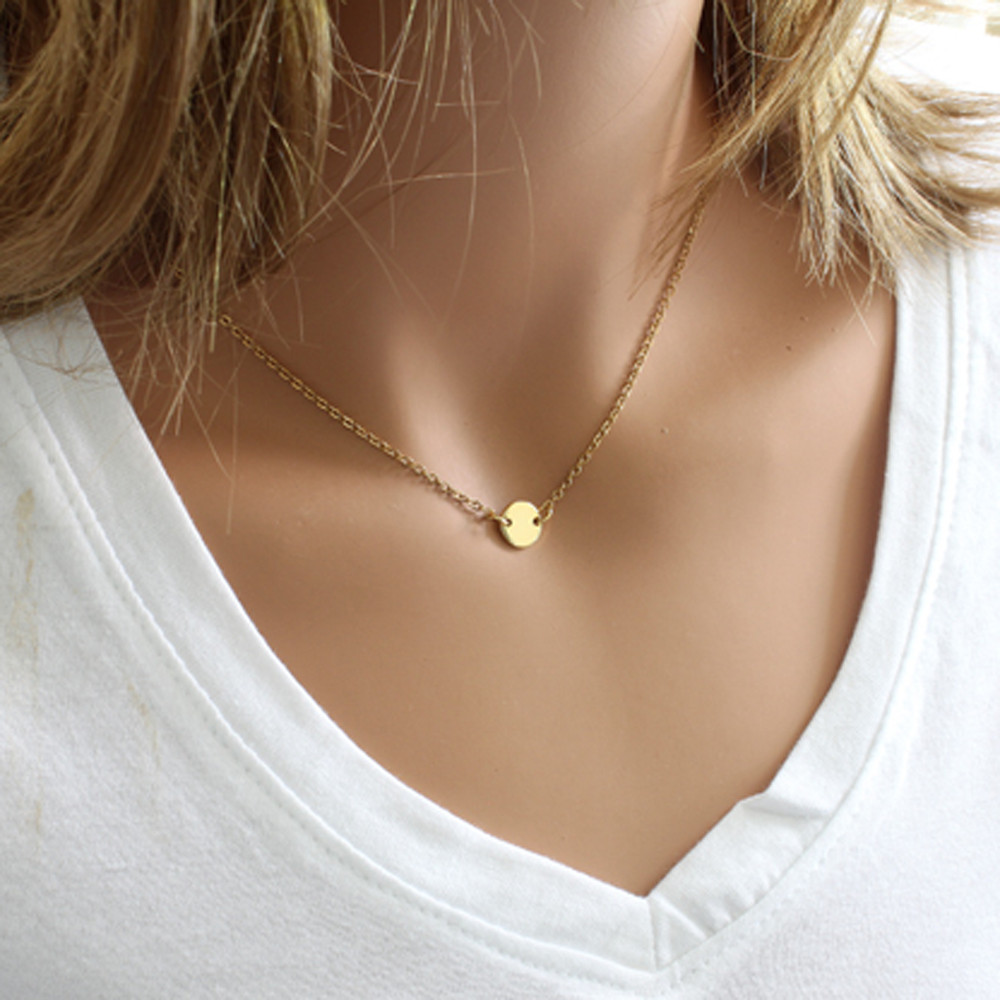 Gold Dot Connector Necklace