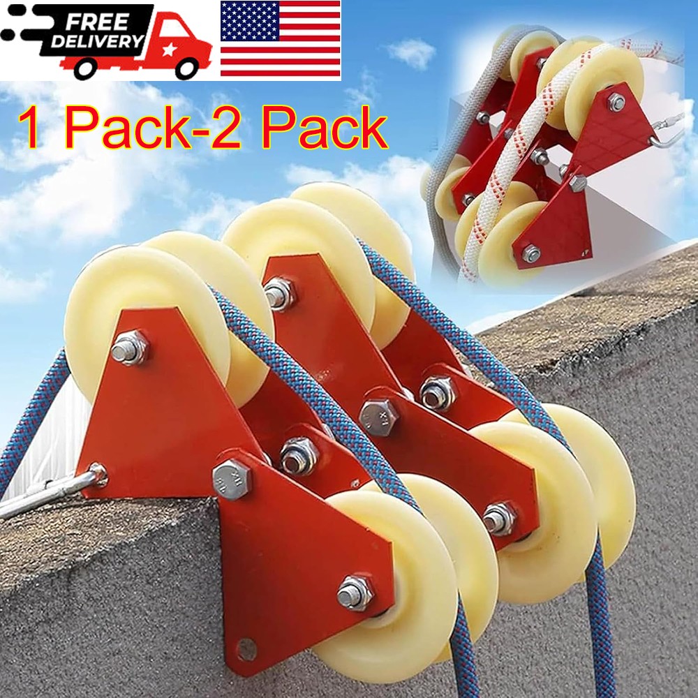 Heavy-Duty Foldable Manual Pulley System with Durable Metal Frame Labor-Saving