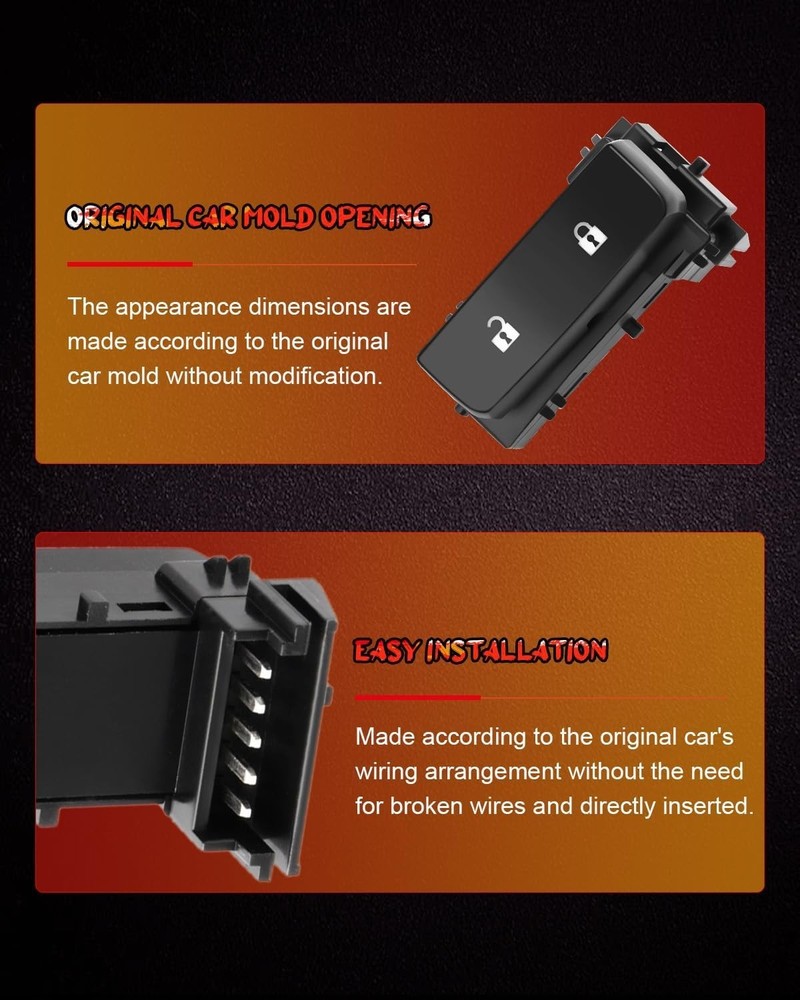 Door Lock Switch Control Switch Replacement fit for Silverado 1500 2500HD 2008-2