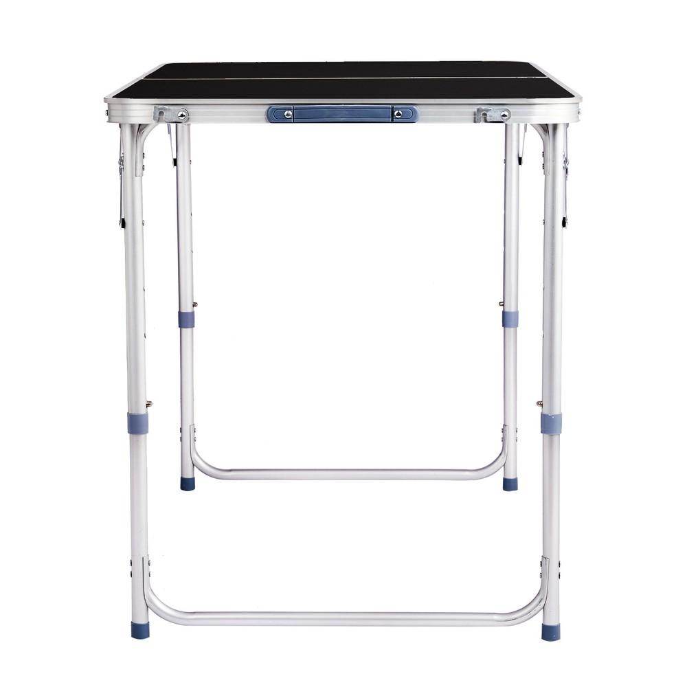 4FT Black Folding Table For Outdoor Garden Camping Picnic BBQ Height Adjustable
