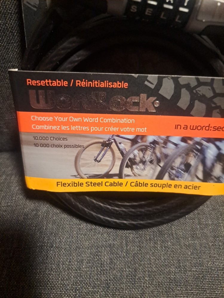 WLX, Wordlock Bicycle, Tools, Almost Any Security Cable Lock System. 5'x.31"