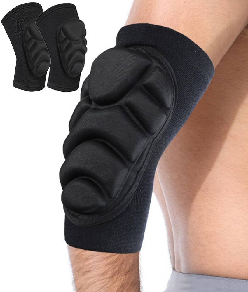 2 Pack Elbow Pads Volleyball Guard Baseball, Skate Medium, Black