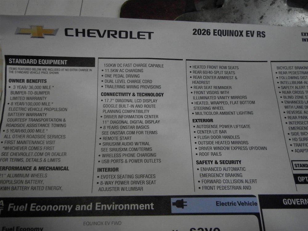 2026 Equinox EV RS Air Shutter