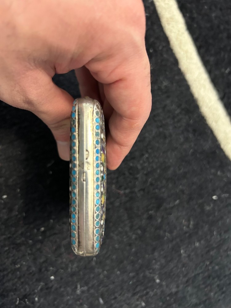 ANTIQUE RUSSIAN SILVER ENAMEL CIGARETTE CASE