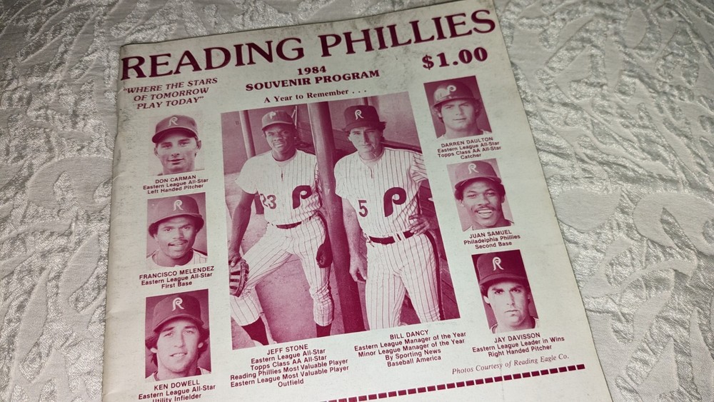 1984 Reading Phillies Minor League Baseball Program Scorebook