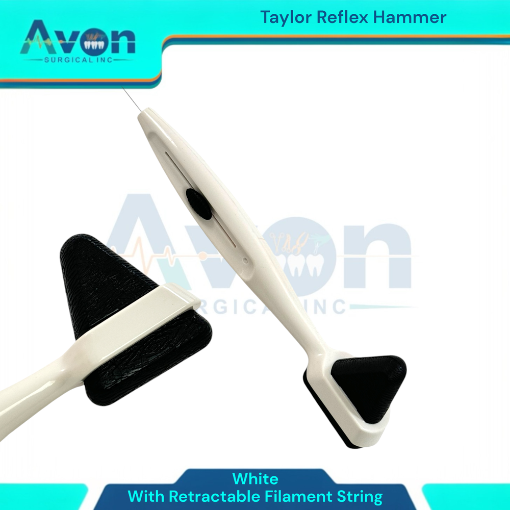 Taylor Hammer with Retractable Filament String- Plastic - Neuro Reflex Hammer