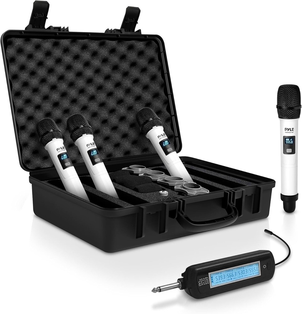 Pyle 4CH UHF Band Wireless Microphone Receiver System