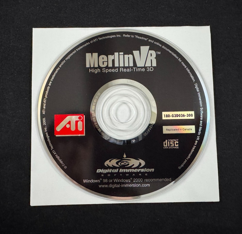 ATI MerlinVR High Speed Real-Time 3D Disc