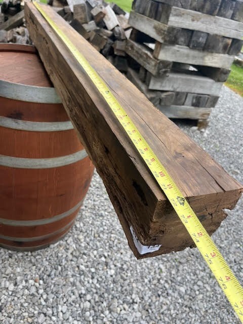134 Fireplace Mantle Beam 72"x6"x6" Solid, Rustic, Salvage