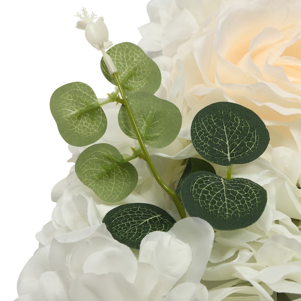 3D Flower Wall Panel-12pcs Artificial Flower Wall Background Silk Rose Wedding