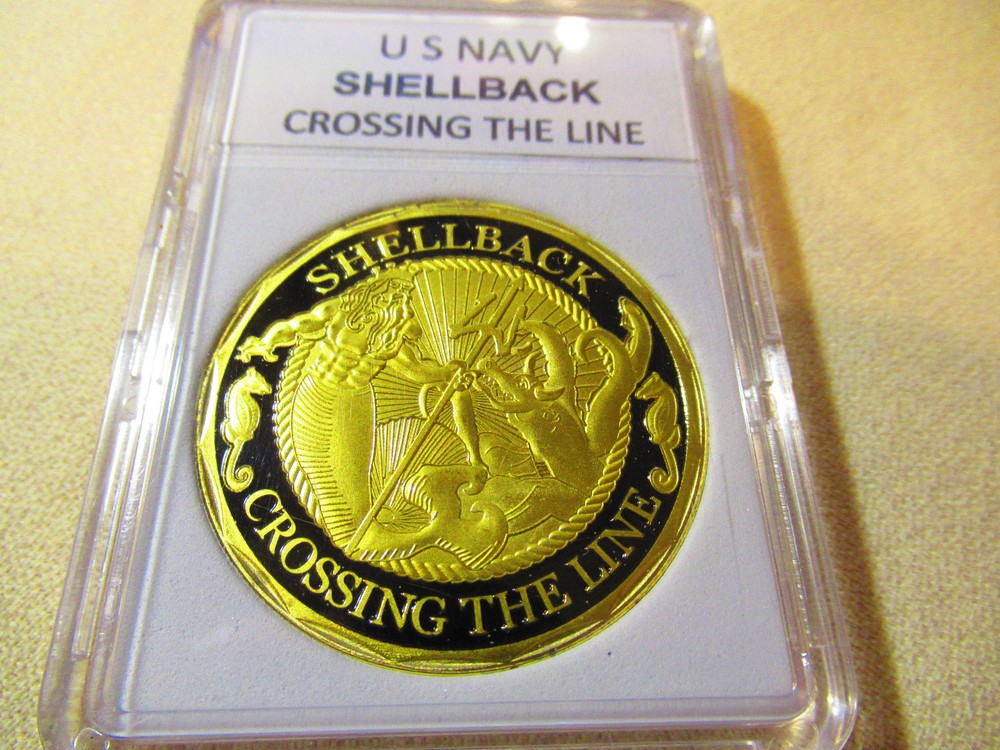 US NAVY - SHELLBACK - CROSSING THE LINE Challenge Coin