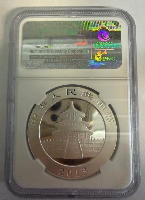 2013 China Silver 10 Yuan Panda - NGC MS69 368