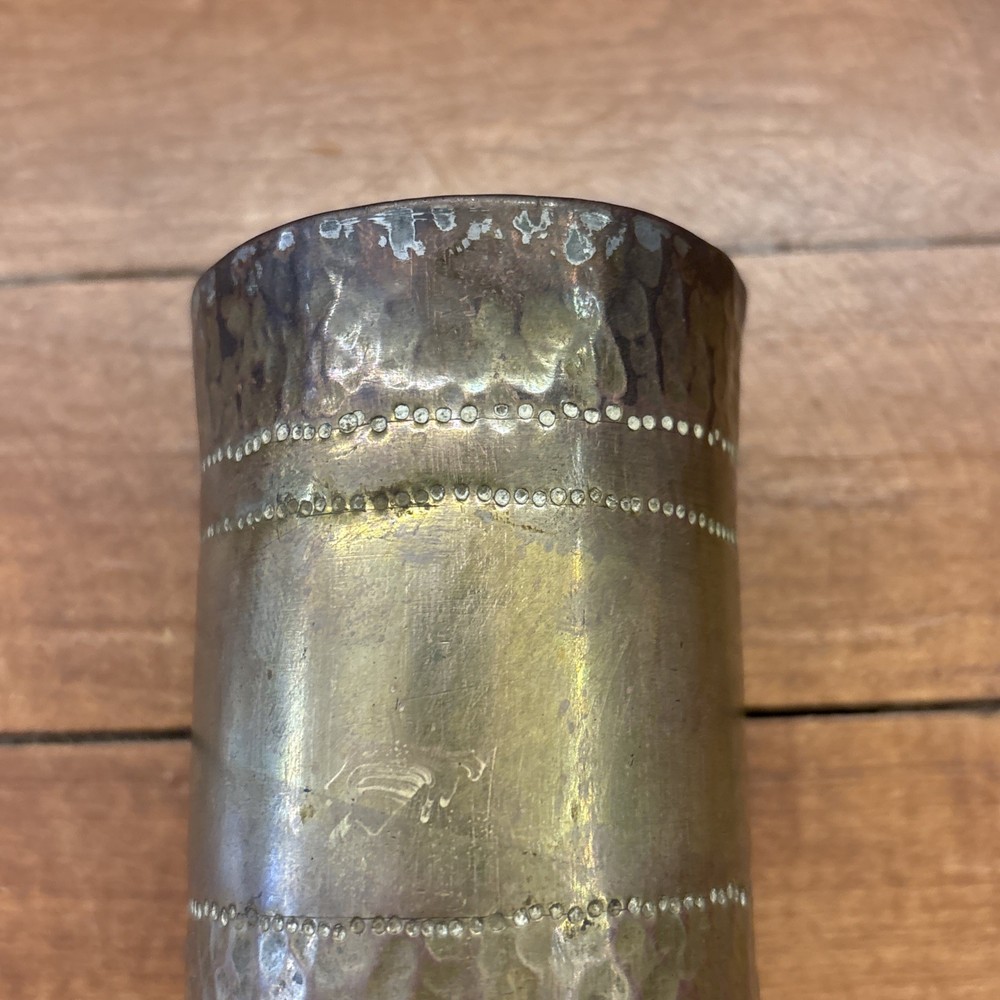 Original WW2 Trench Art Shell 1940s Artillery Shell WWII Engraved Shell