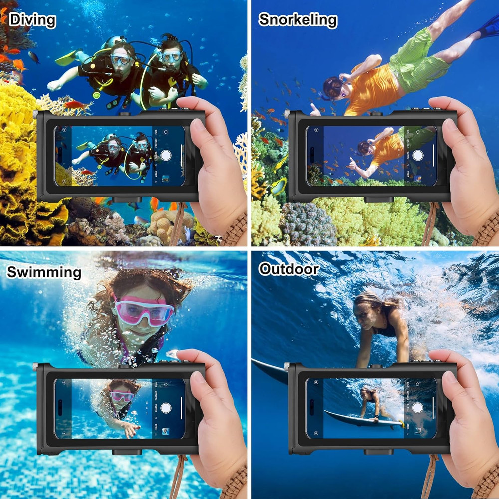 Universal Underwater Diving Phone Case with Bluetooth Controller, IP68 50FT Wate