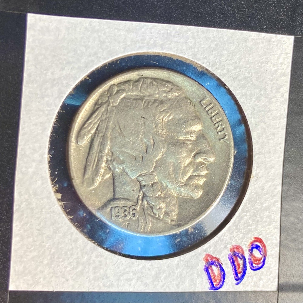 1936 Buffalo Nickel DDO FS-101