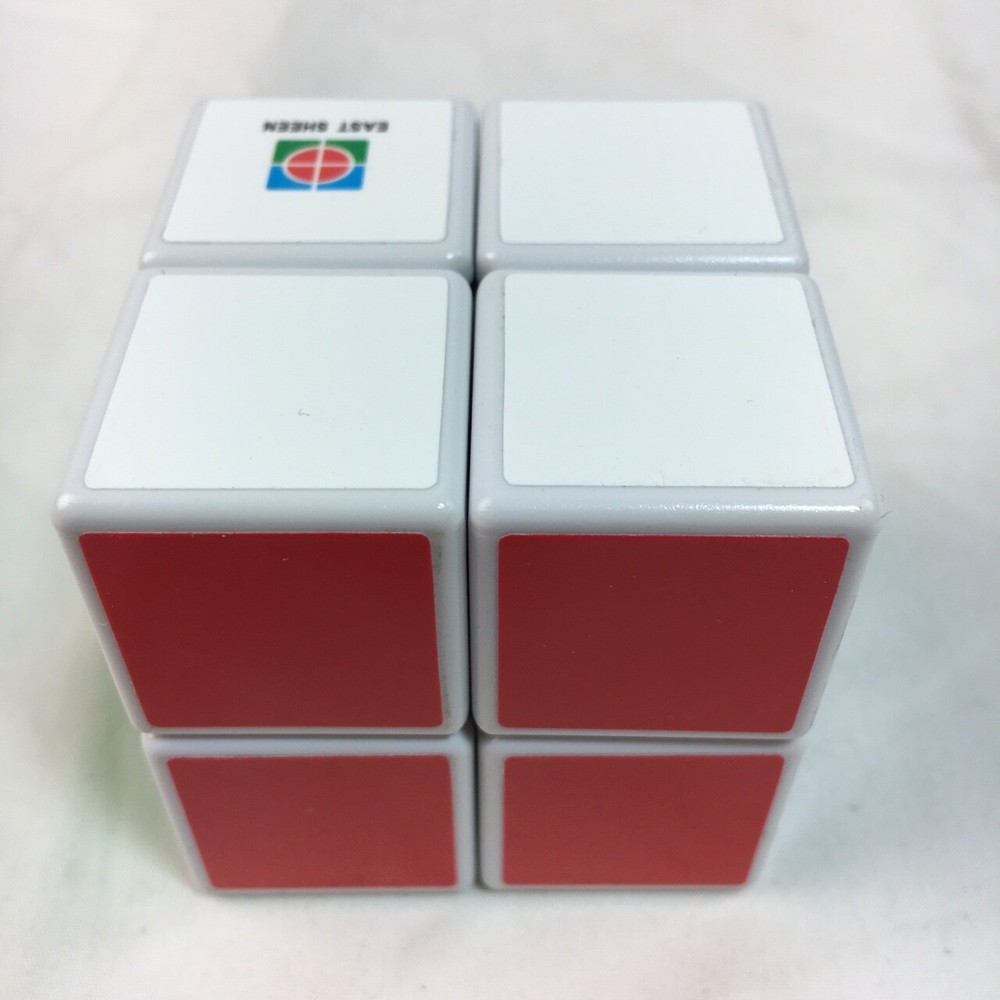 Eastsheen 2x2 Brain Teaser Cube Multi-Color Puzzle White Plastic
