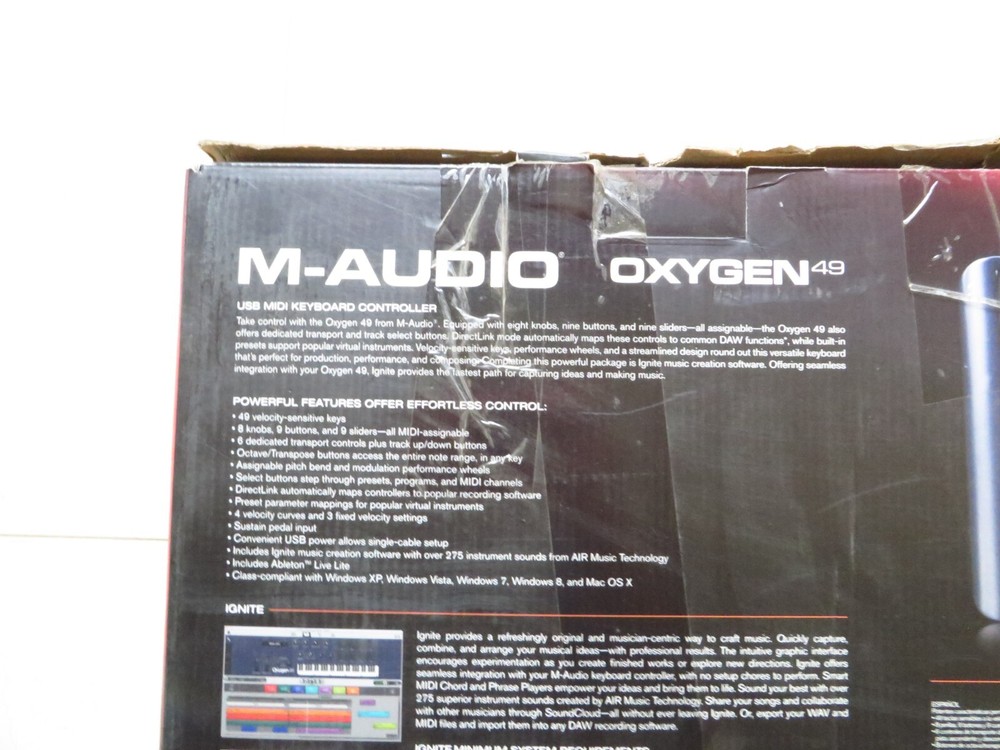 M-Audio Oxygen 49 Key USB MIDI Electronic Keyboard Controller 3rd Gen w/ Manual