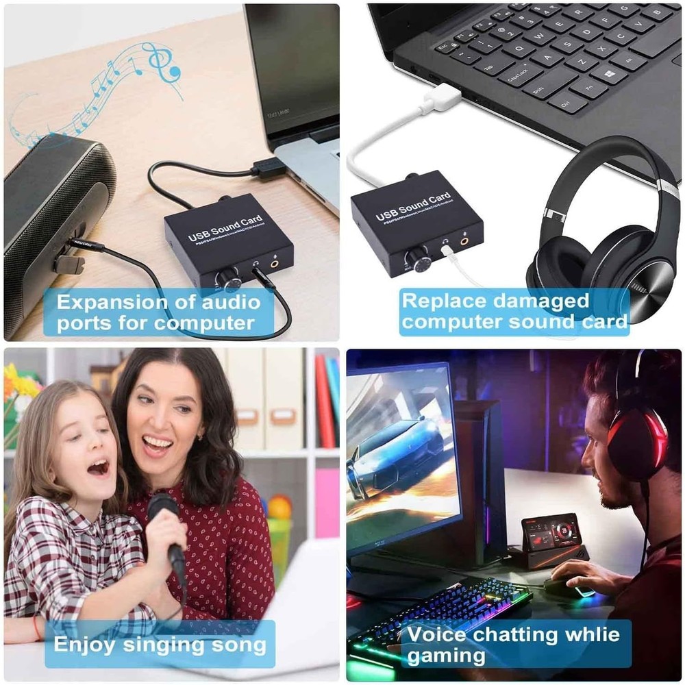 USB Sound Card External Set Top Box Computer External Converter Driver Free