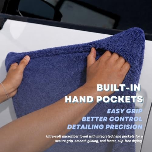 Premium Car Drying Microfiber Towel, Double Sided, Hand X Large - 1-Pack