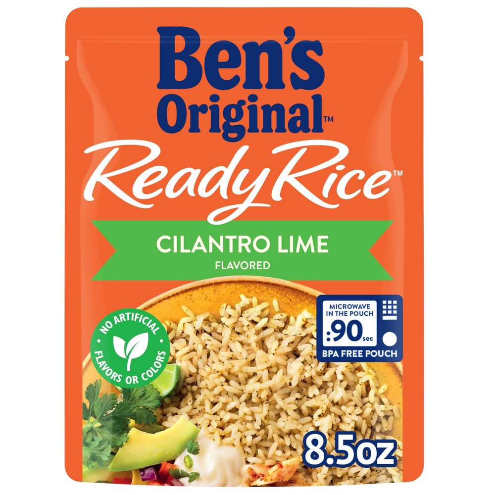 BEN'S ORIGINAL Ready Rice Cilantro Lime Flavored Rice, Easy Dinner Side, 8.5 ...