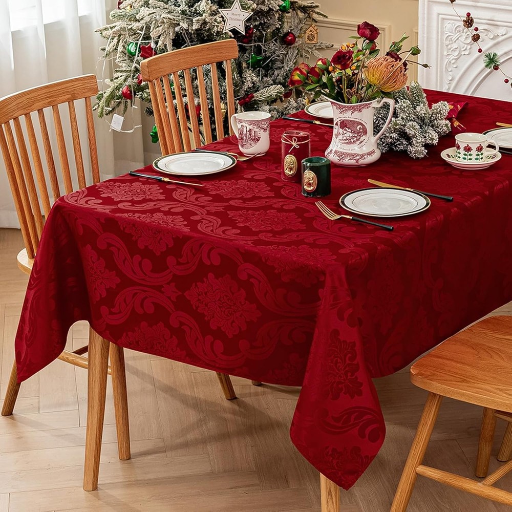 Romanstile Christmas Jacquard Rectangle 60" x 84" (Rectangular), Red