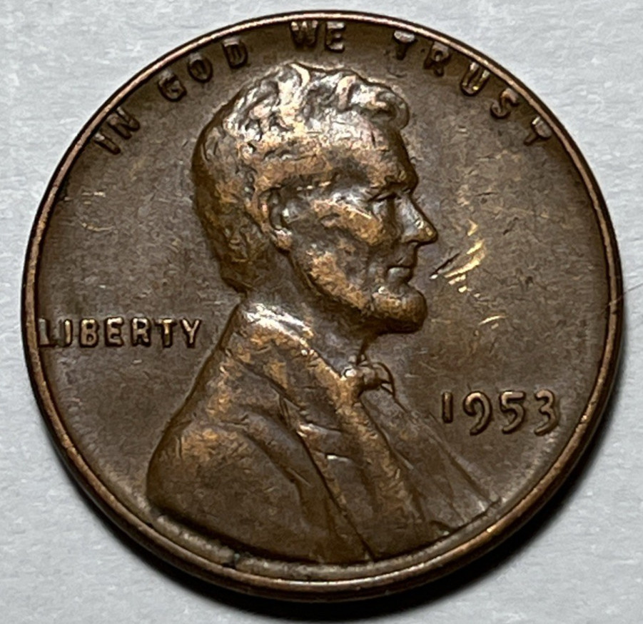 1953 Wheat Penny Error DDO Doubling In Date #2