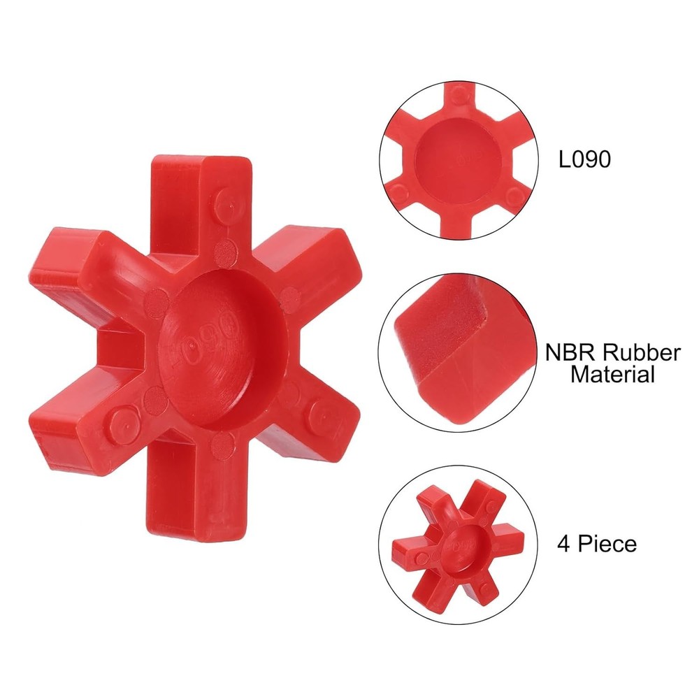 Industrial Grade Urethane Jaw Coupling Inserts, 4pcs for Enhanced Performance