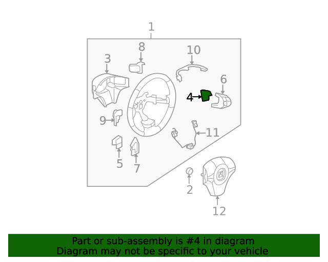 Genuine GM Ebony Radio Control Switch 25862239