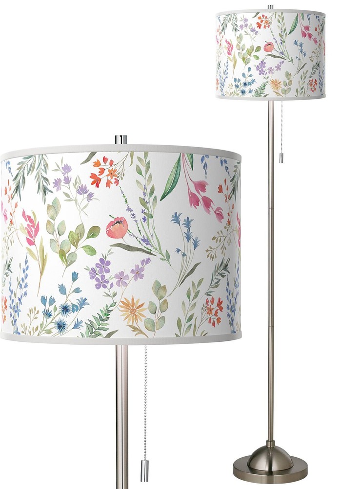 Spring's Joy Brushed Nickel Pull Chain Floor Lamp