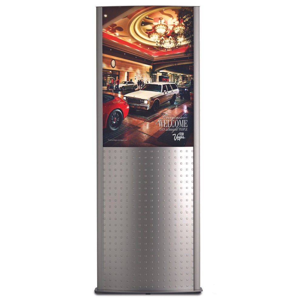 Light Up Advertising 24X36" Size Silver, Double Side, Snap Open Change Display