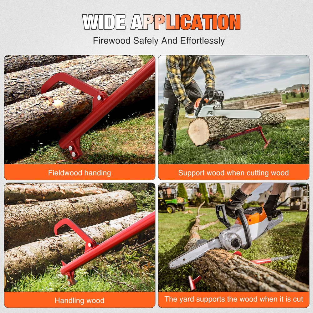 51" Cant Hook for Log Roller Logging Tools with Adjustable Steel Cant Hooks Rubb